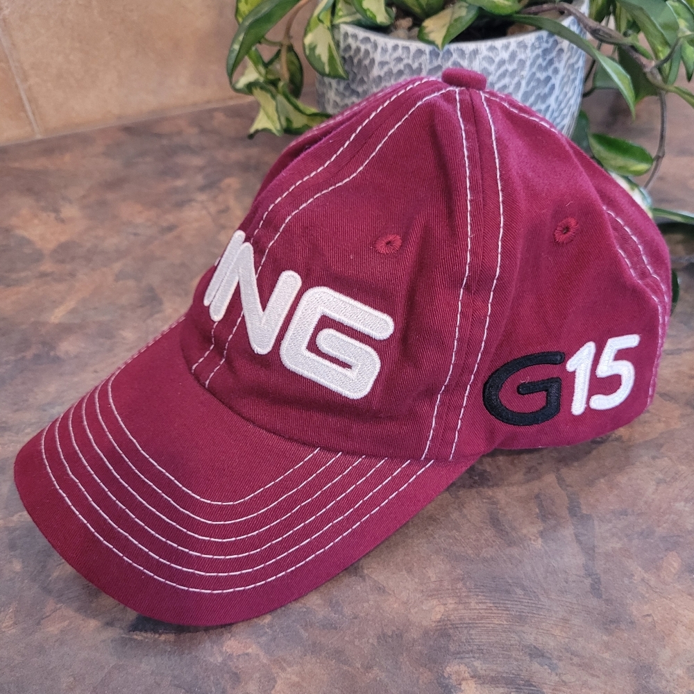PING Curved Brim, Embroidered Ballcap, Adjustable Buckle Strap - Picture 2 of 7